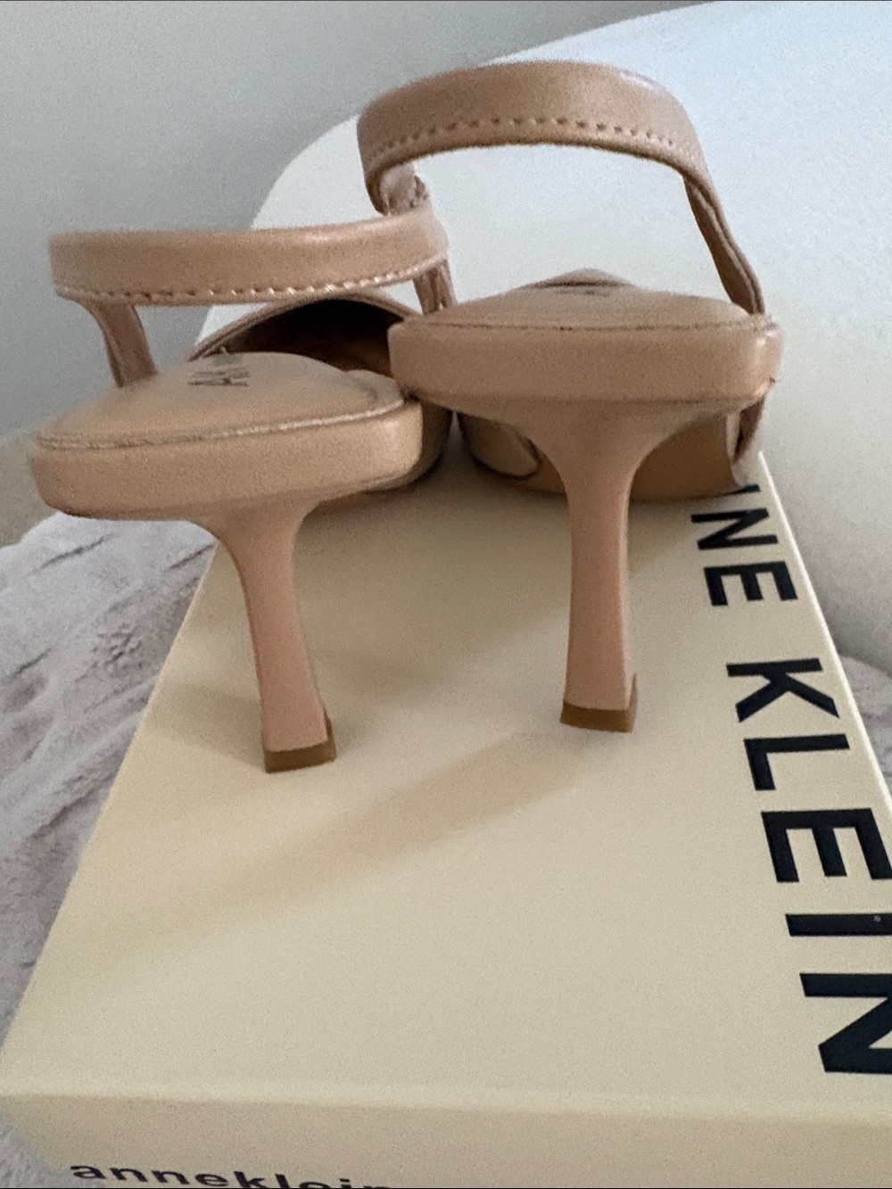 Anne Klein Nude Pointed Slingback Pumps - Picture 3 of 4